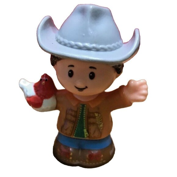 2016 Fisher Price Little People FARMER JED Caring For Animals Farm 3" - Picture 1 of 8